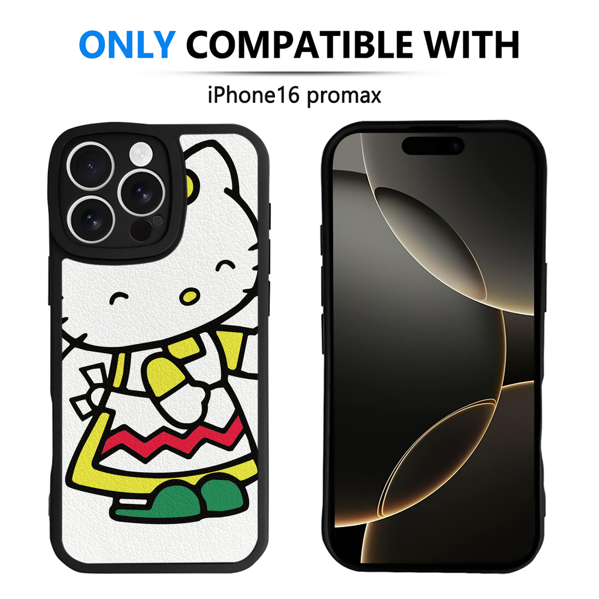 （画像用） Hello Kitty ハローキティ 【iPhone 16シリーズ対応】シリコンスマホケース（レザー調） 材質：シリコン